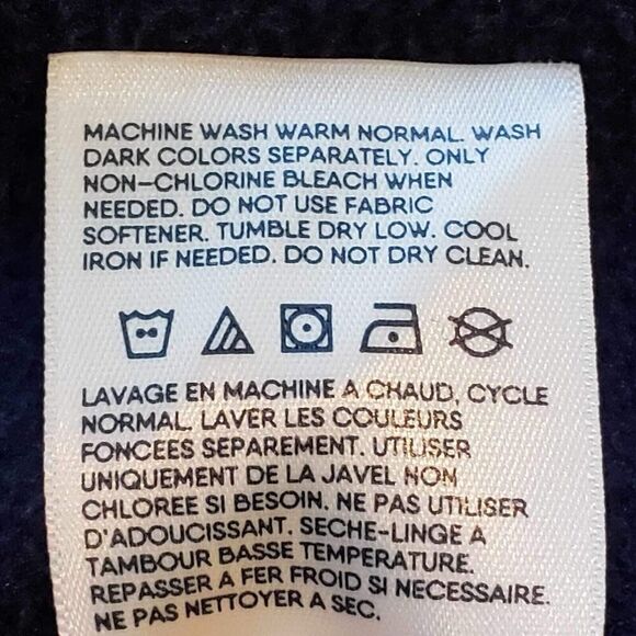 Lands End Pullover Fleece Women’s Plus Size 2X Quarter Zip Blue Long Sleeve - Picture 8 of 9